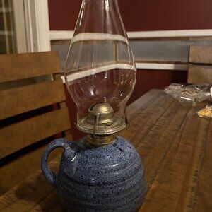 Vintage Pottery oil Lamp